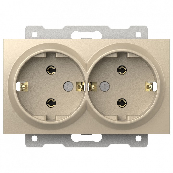 Розетка двойная с заземлением, без рамки Elbi Eleсtriс Zena Vega 609-012500-907