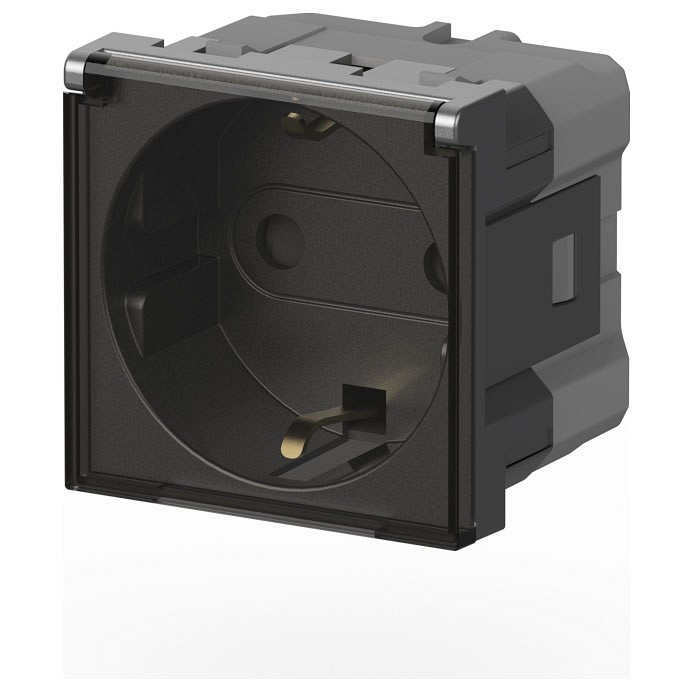 Розетка с заземлением и крышкой Elbi Moda Vox 611-041032-218