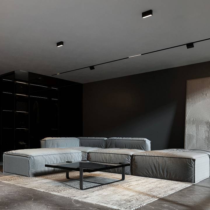 Светильник накладной Elektrostandard Block черный/хром a066997