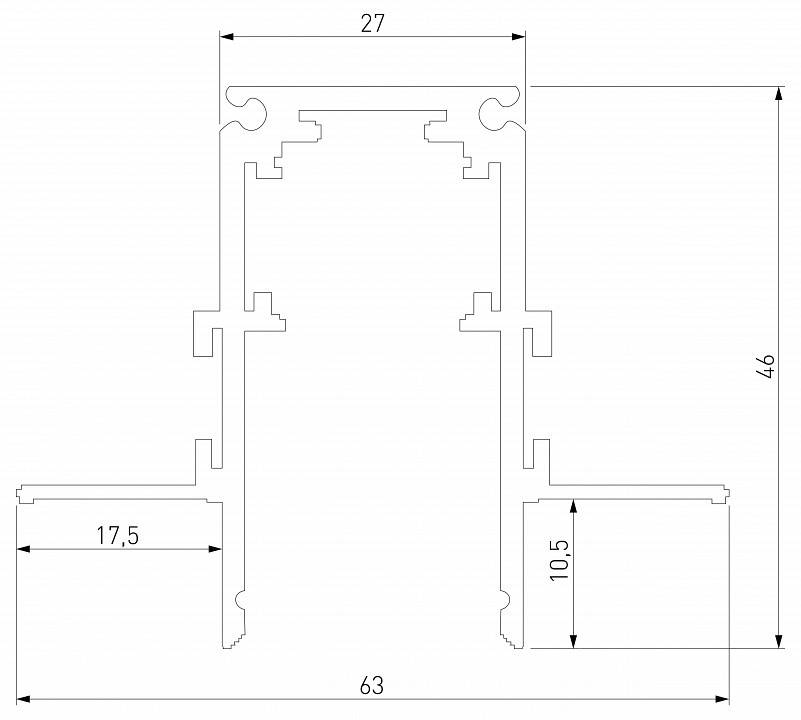 Трек встраиваемый Elektrostandard Slim Magnetic a067505