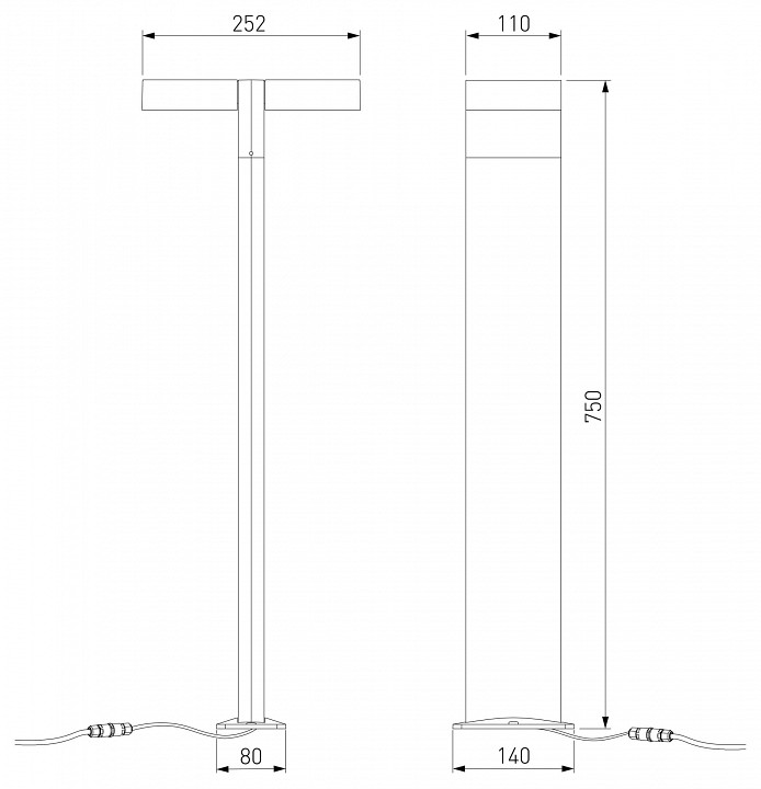 Наземный высокий светильник Elektrostandard Twin 35170/F