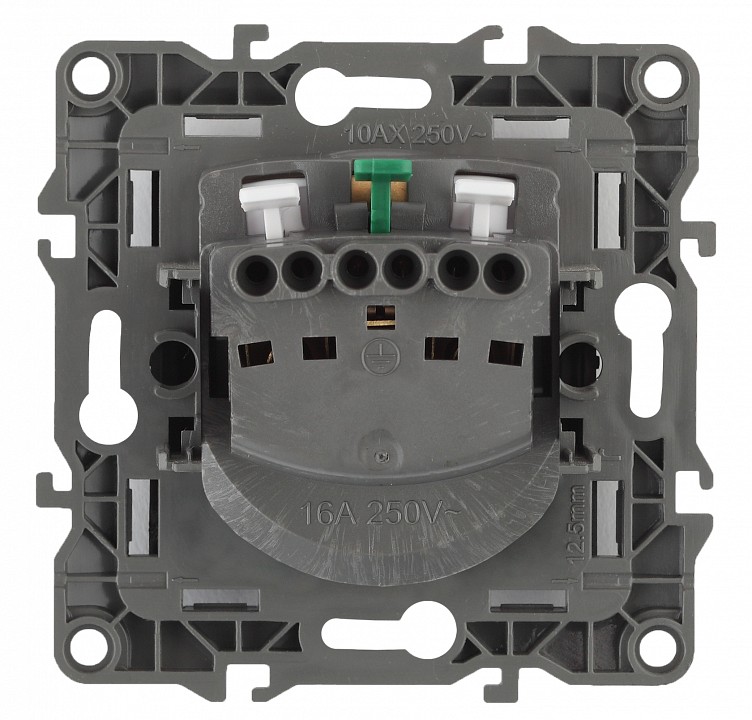 Розетка с заземлением, без рамки Эра Эра 12 12-2001-03