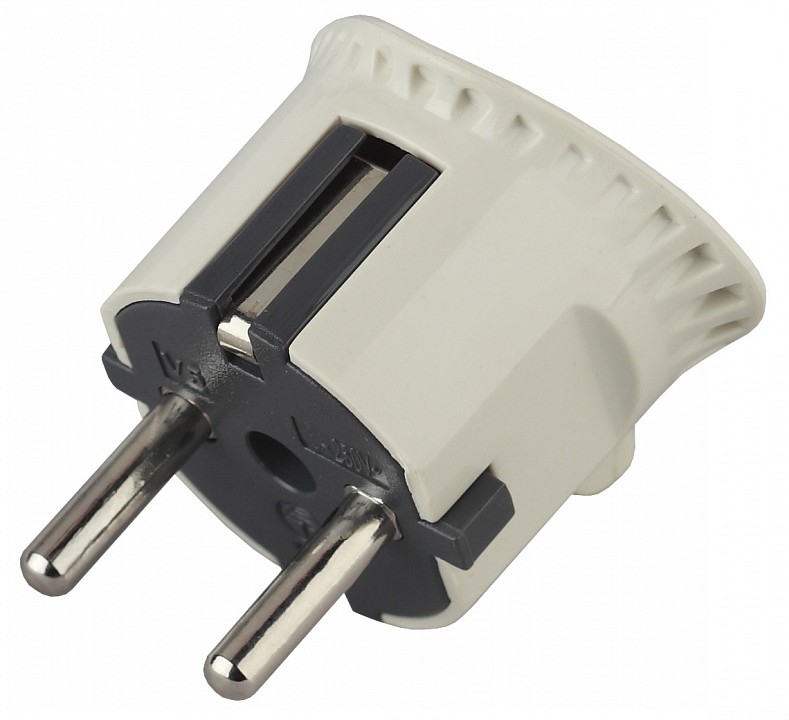 Вилка прямая с заземлением Эра  V5