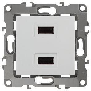 Розетка USB, без рамки Эра Эра 12 12-4110-01