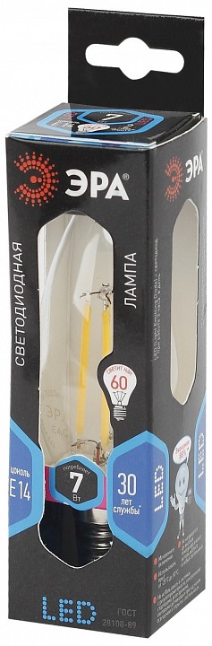 Лампа светодиодная Эра  F-LED B35-7W-840-E14