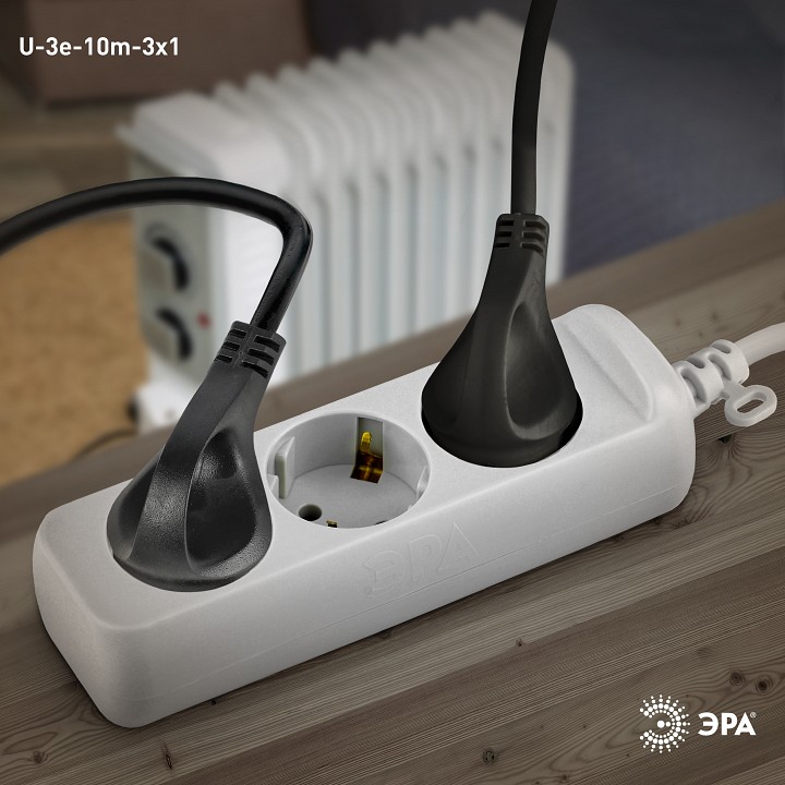 Удлинитель Эра  U-3e-10m-3x1