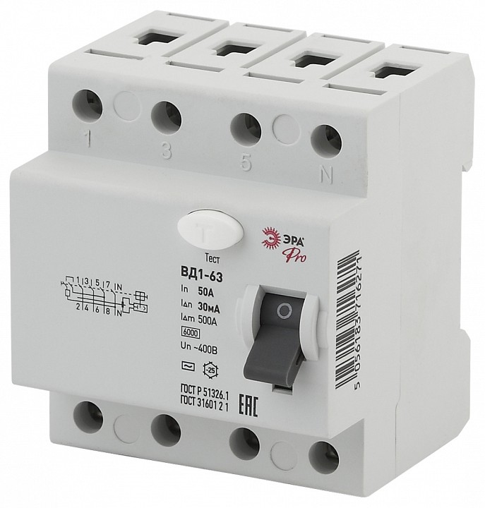 Устройство защитного отключения 4P Эра ВД1-63 NO-902-52