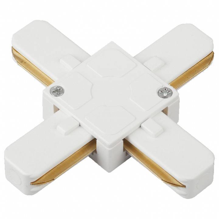 Соединитель X-образный для треков Эра TR7 белый TR7-C 2W X WH