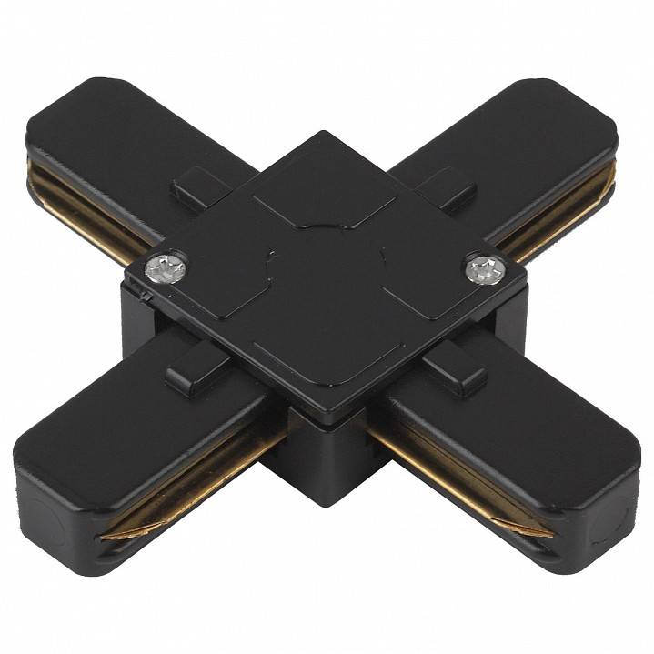 Соединитель X-образный для треков Эра TR7 черный TR7-C 2W X BK