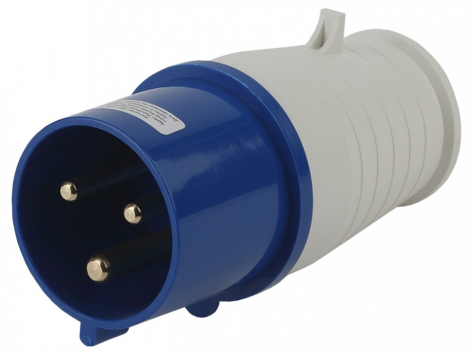Вилка прямая ЭРА 2P+PE 32А IP44 V-32-2P-PE-IP44