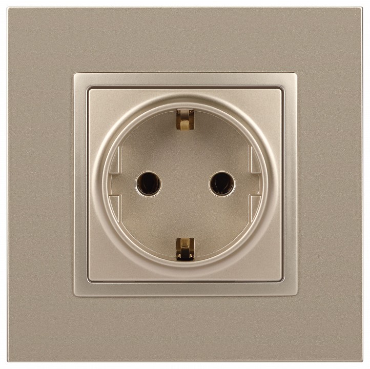 Розетка с заземлением, без рамки Эра Эра Elegance 14-2101-04