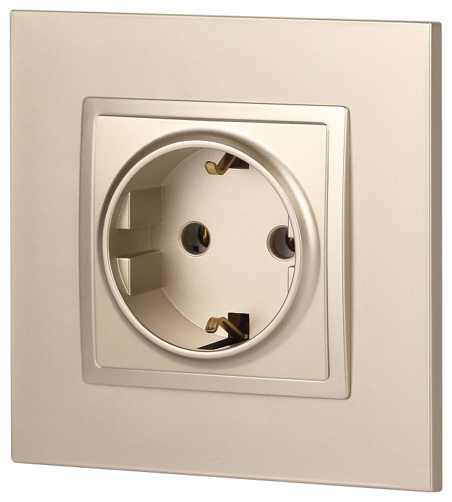 Розетка с заземлением, без рамки Эра Эра Elegance 14-2101-04