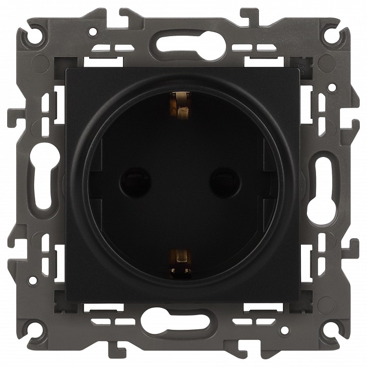 Розетка с заземлением, без рамки Эра Эра Elegance 14-2101-05