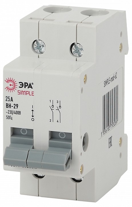 Выключатель нагрузки 2P Эра ВН-29 SIMPLE-mod-60