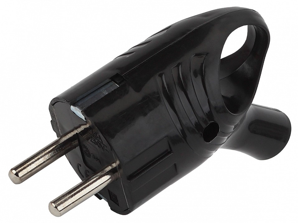 Вилка угловая с заземлением Эра  Vx4-B