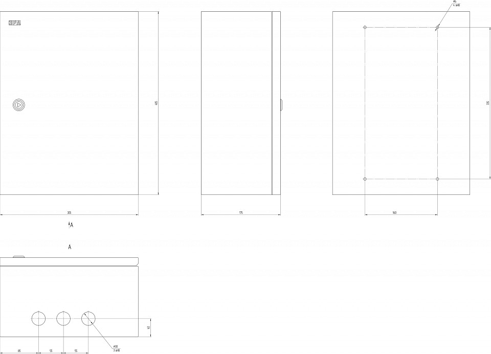 Электрический щиток накладной Эра  NO_SIMPLE_STM_SHMP-04_IP31