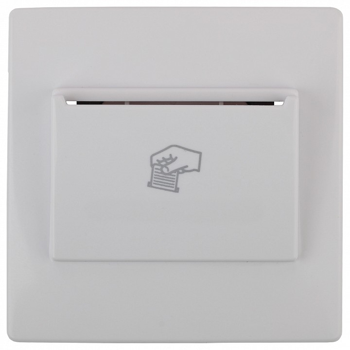 Накладка для карточного выключателя ЭРА 12 белый 12-6201-01