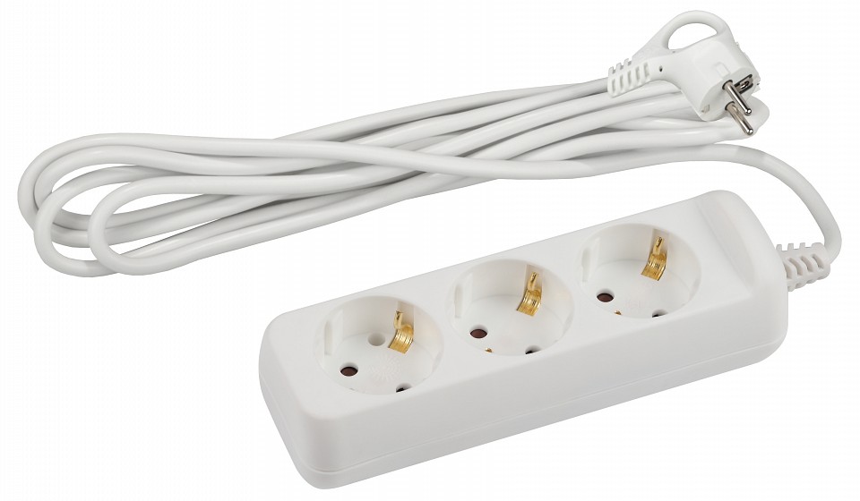 Удлинитель ЭРА U-3e 3 розетки с заземлением 3 м 3х1.5 мм² U-3e-3m-3x1,5