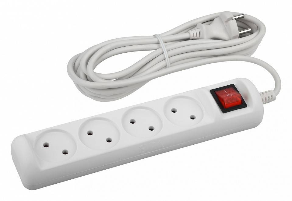 Сетевой фильтр ЭРА U-4s-3m-2x1 4 розетки 3 м Б0044053