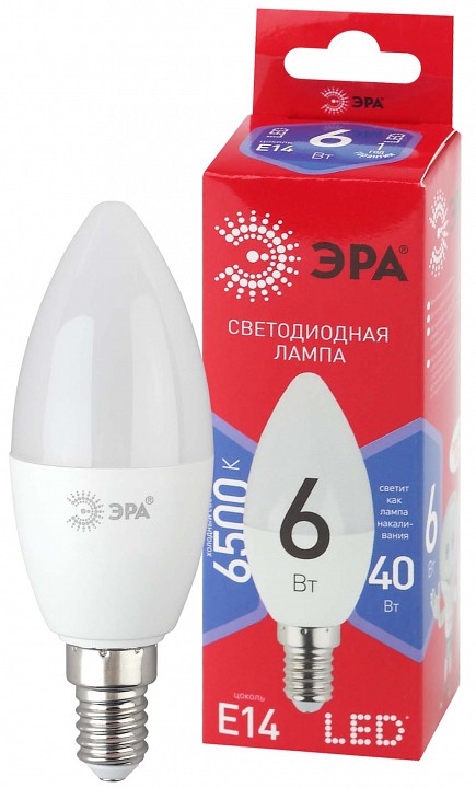Лампа светодиодная Эра  LED B35-6W-865-E14 R