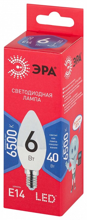 Лампа светодиодная Эра  LED B35-6W-865-E14 R