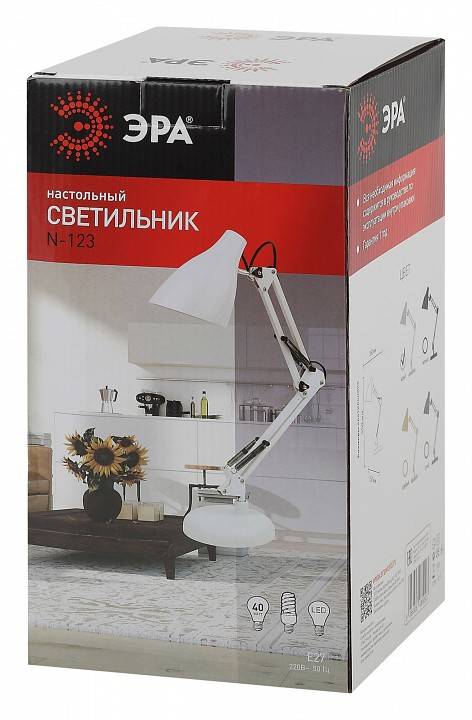 Настольная лампа ЭРА N-123 E27 Б0047196
