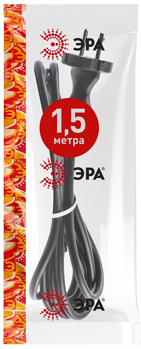 Сетевой провод Эра  UX-2x0,75-1,5m-B