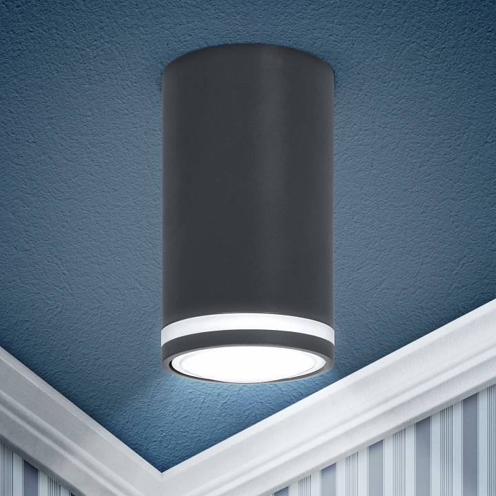 Светильник накладной ЭРА OL16 GU10 BK черный Б0049042