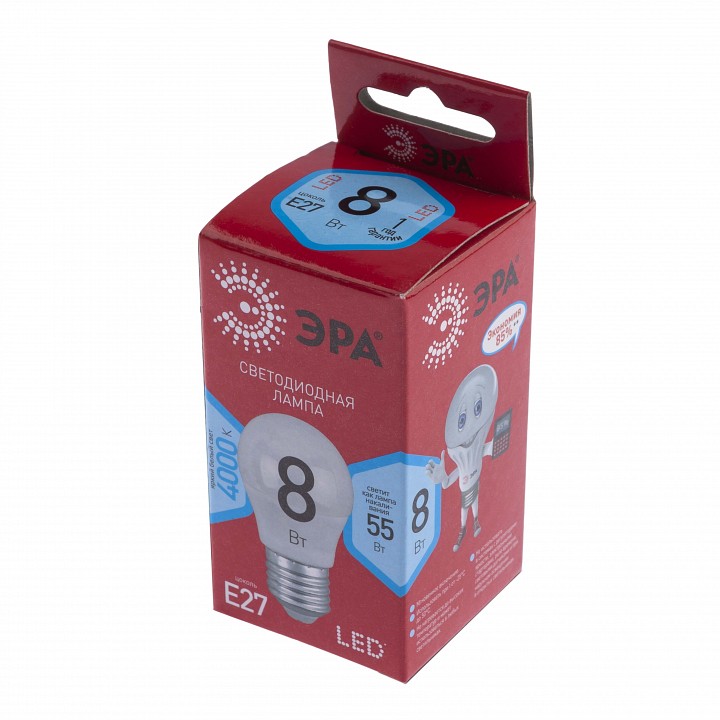 Лампа светодиодная Эра  LED P45-8W-840-E27 R