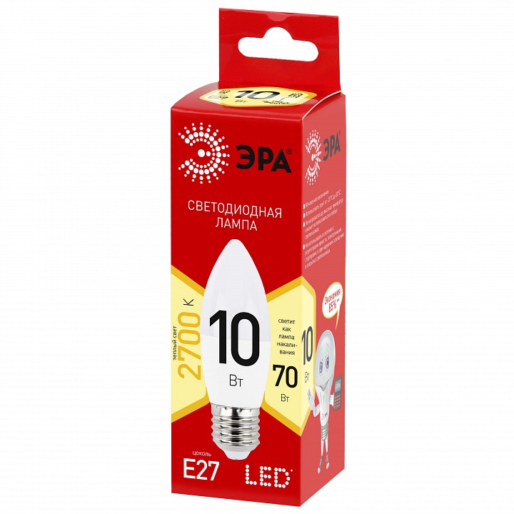 Лампа светодиодная Эра  LED B35-10W-827-E27 R