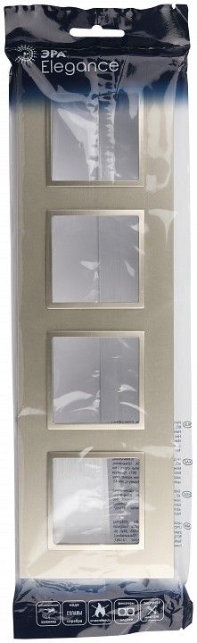 Рамка на 4 поста ЭРА Elegance 14-5014-04