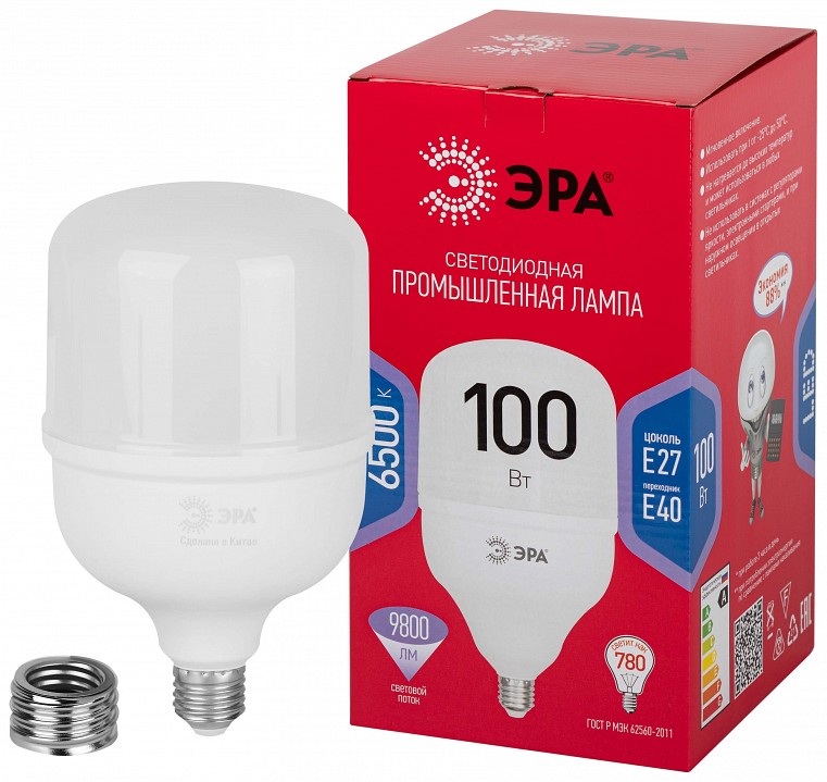 Лампа светодиодная Эра  E27, E40 100Вт 6500K LED POWER T140-100W-6500-E27/E40 R