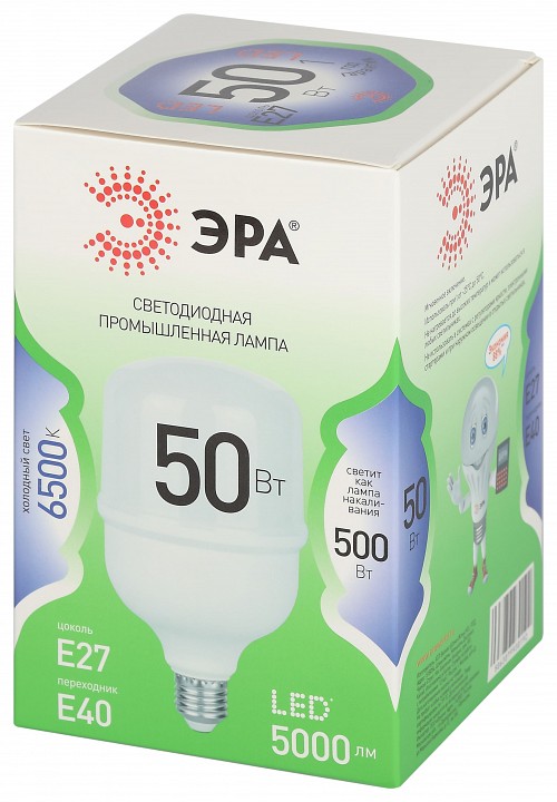 Лампа светодиодная Эра Green Line LED POWER T100-50W-865-E27/E40 GL