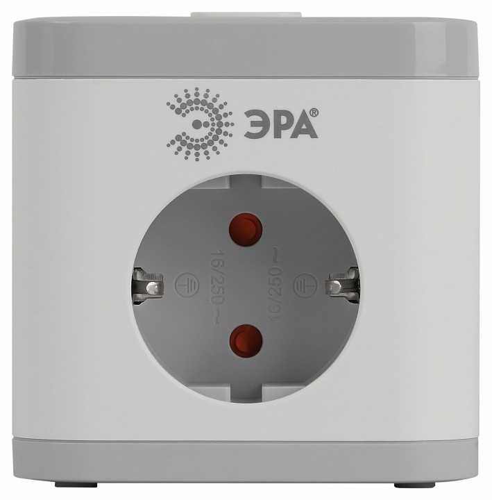 Удлинитель с выключателем Эра  CUBE-3es-1,5m-4USB-W