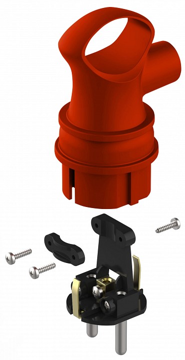 Вилка угловая с заземлением ЭРА VX12-R-IP44 IP44 VX12-R-IP44