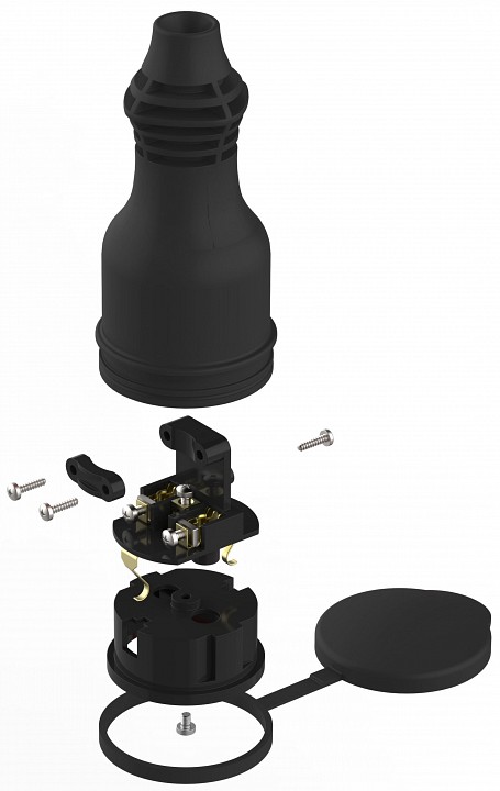 Розетка с заземлением Эра  RX11-B-IP44