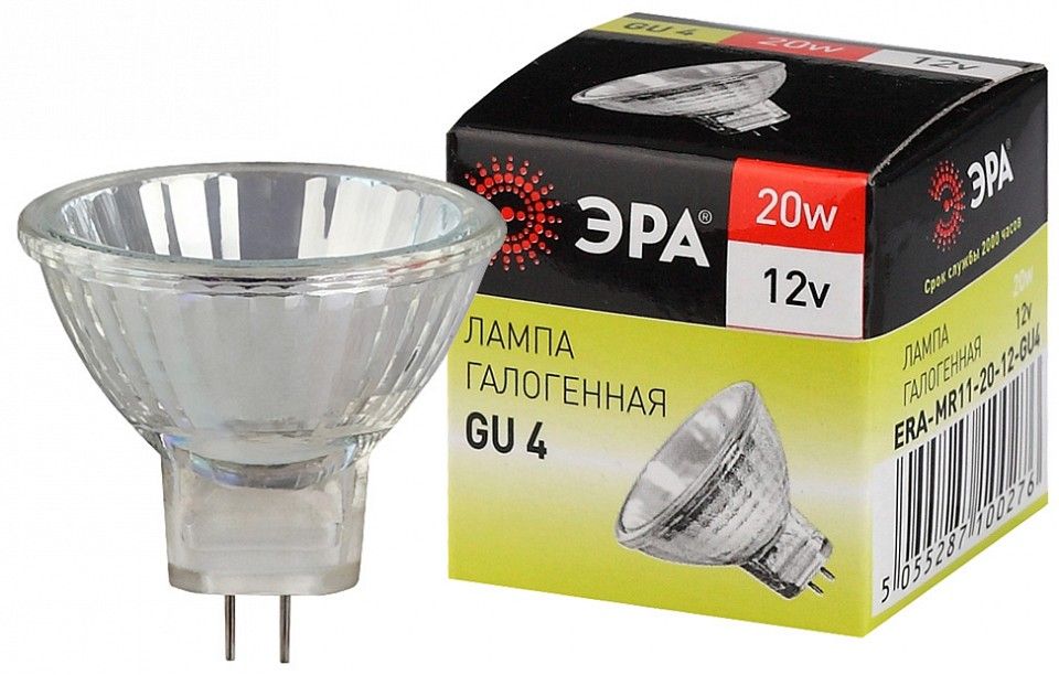 Лампа галогеновая Эра  GU4-MR11-20W-12V-30CL