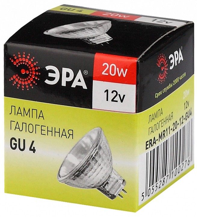 Лампа галогеновая Эра  GU4-MR11-20W-12V-30CL