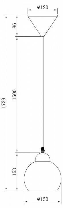 Подвесной светильник Escada Solo 10178/1S Black