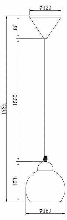 Подвесной светильник Escada Solo 10178/1S White