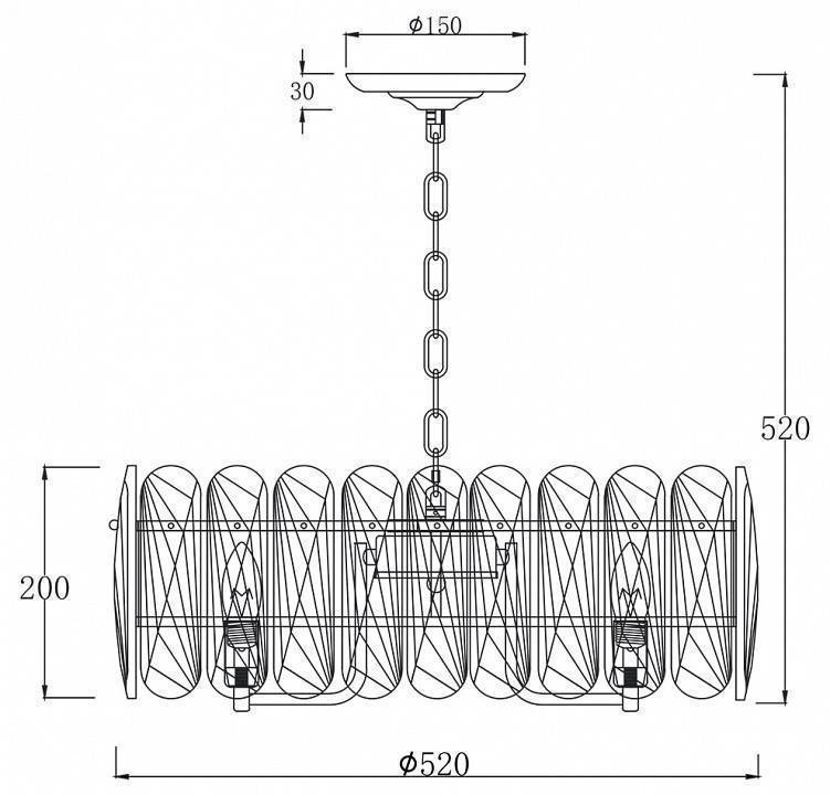 Подвесной светильник Escada Arabana 2114/8S Gold