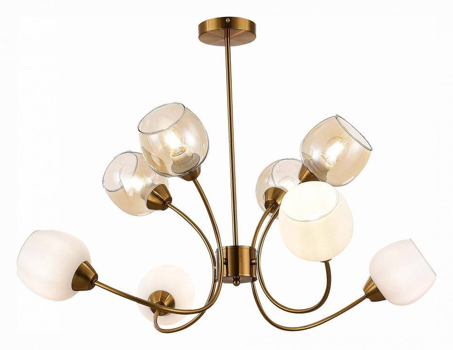 Люстра на штанге EVOLUCE Tratti 8 ламп SLE1136-302-08