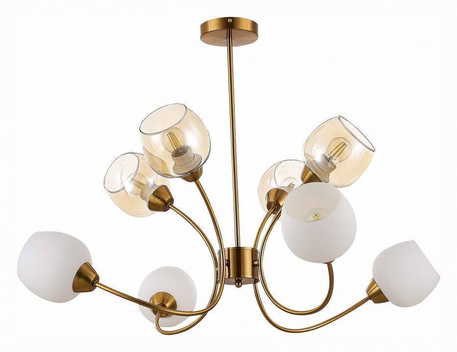 Люстра на штанге EVOLUCE Tratti 8 ламп SLE1136-302-08