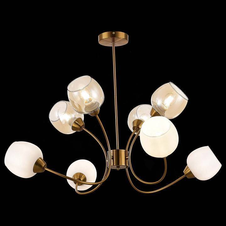 Люстра на штанге EVOLUCE Tratti 8 ламп SLE1136-302-08