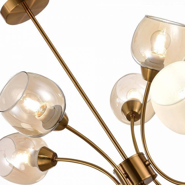 Люстра на штанге EVOLUCE Tratti 8 ламп SLE1136-302-08