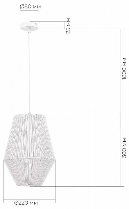 Подвесной светильник EVOLUCE ETTAN 1хE27 SLE6025-513-01