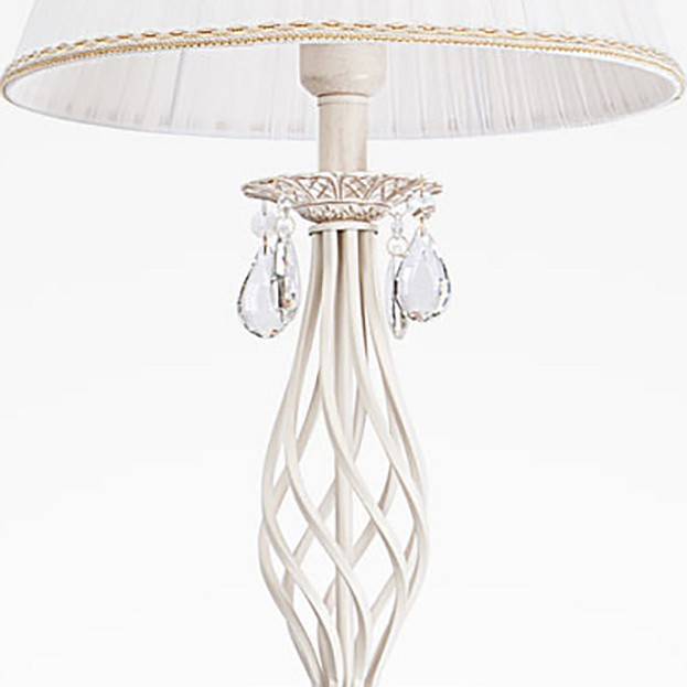 Торшер Eurosvet Amelia белый с золотом хрусталь Strotskis 10073/1