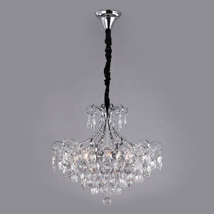Подвесная люстра Eurosvet Crystal 10080/6 хром Strotskis 10080/6