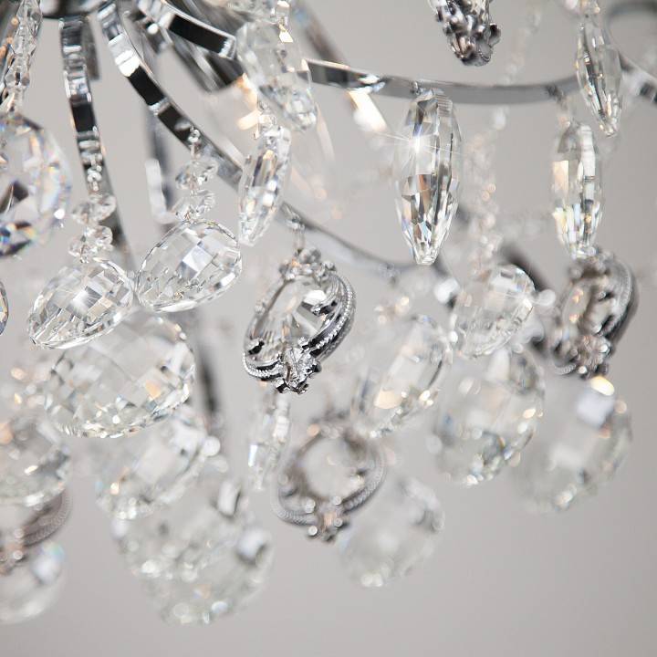 Подвесная люстра Eurosvet Crystal 10080/6 хром Strotskis 10080/6