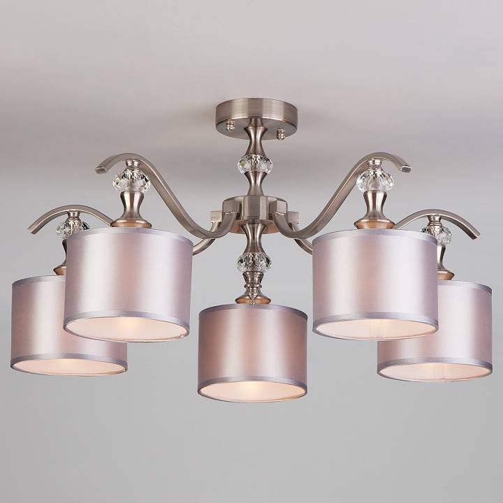 Люстра на штанге Eurosvet Ofelia 60070/5 сатин-никель 60070/5